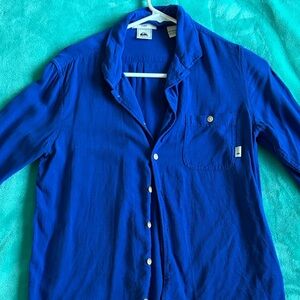 Quiksilver Royal Blue Button Down Shirt